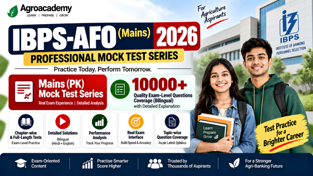 IBPS-AFO 2027 Mains (PK) Mock Test Series