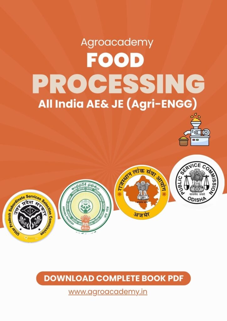 Processing & Food Engg. MCQs notes